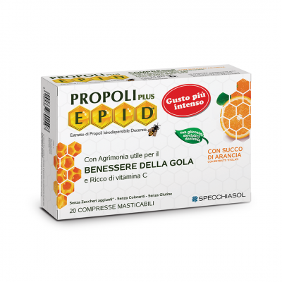 Propolisz szopogatós tabletta narancsos ízesítéssel. EPID® szabadalommal védett propolisz kivonattal!