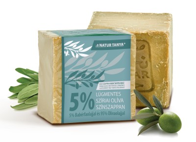 Lúgmentes színszappan 5% babérfaolaj és 95% olívaolaj - hajra, bőrre Natur Tanya® 200g