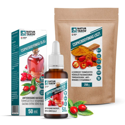 Natur Tanya® Csipkebogyó csomag – Prémium Csipkebogyómag liszt és Csipkebogyómag olaj